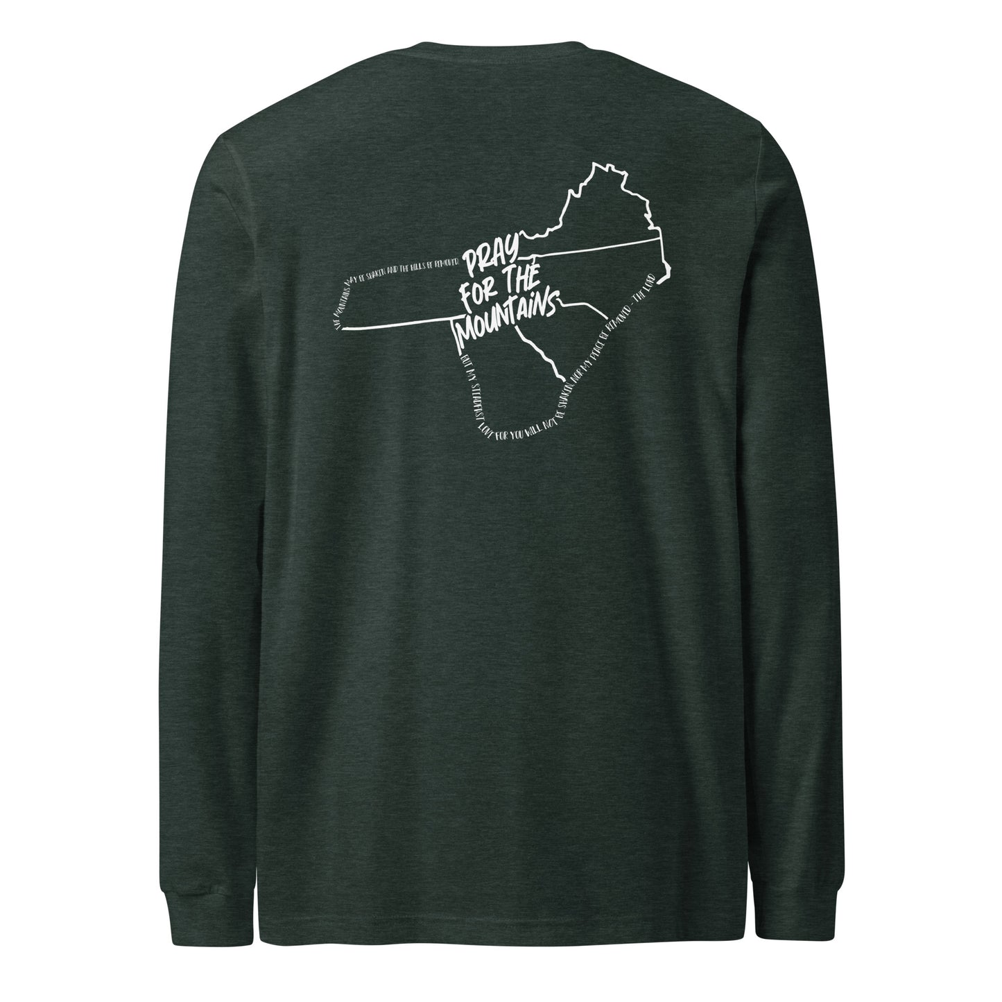 PRAY FOR THE MOUNTAINS OUTLINE - Unisex Long Sleeve