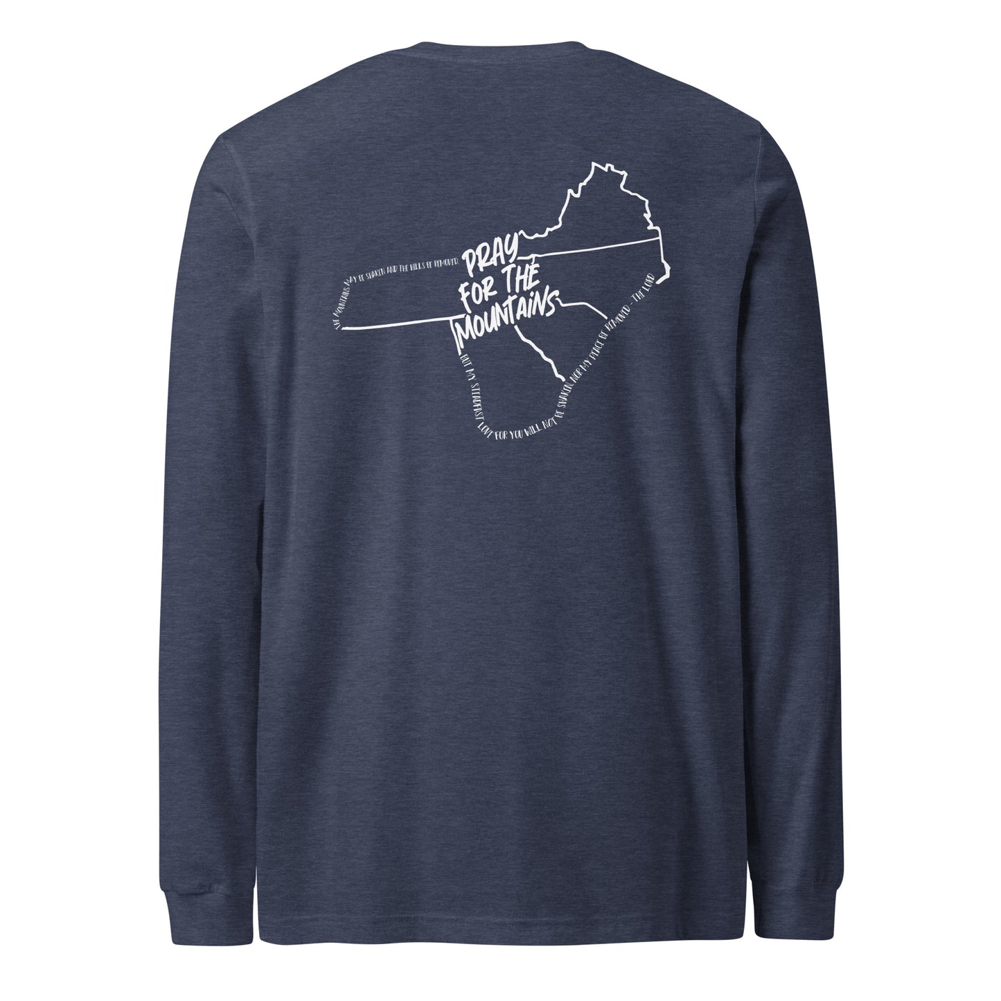 PRAY FOR THE MOUNTAINS OUTLINE - Unisex Long Sleeve