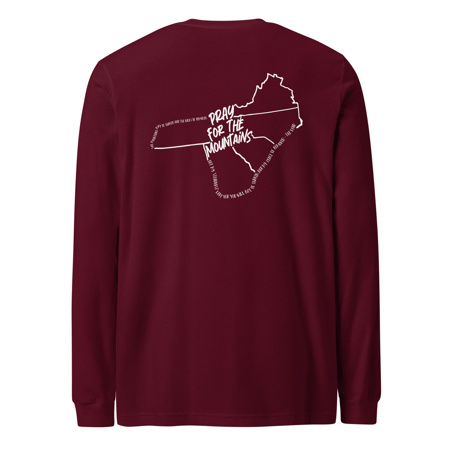 PRAY FOR THE MOUNTAINS OUTLINE - Unisex Long Sleeve