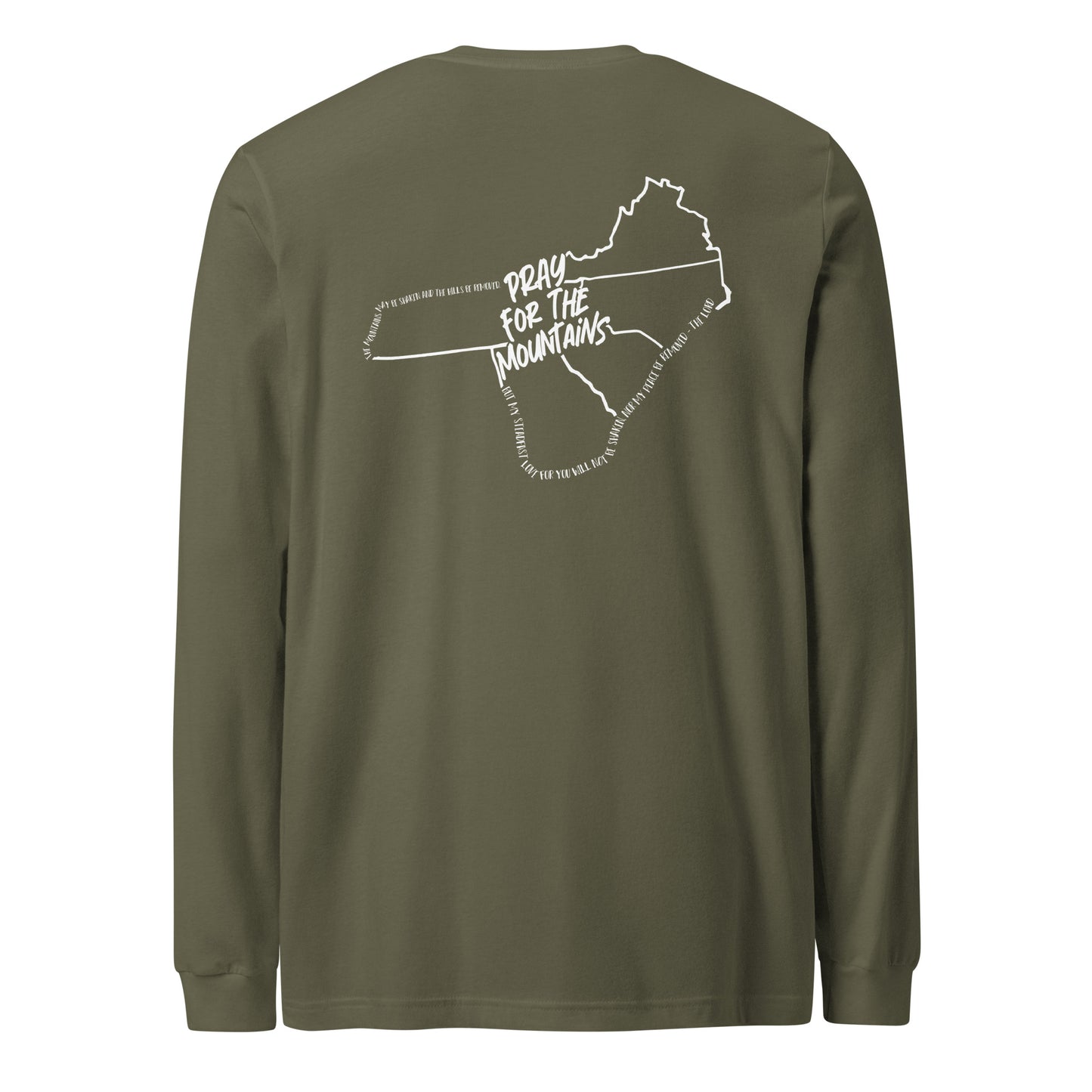 PRAY FOR THE MOUNTAINS OUTLINE - Unisex Long Sleeve