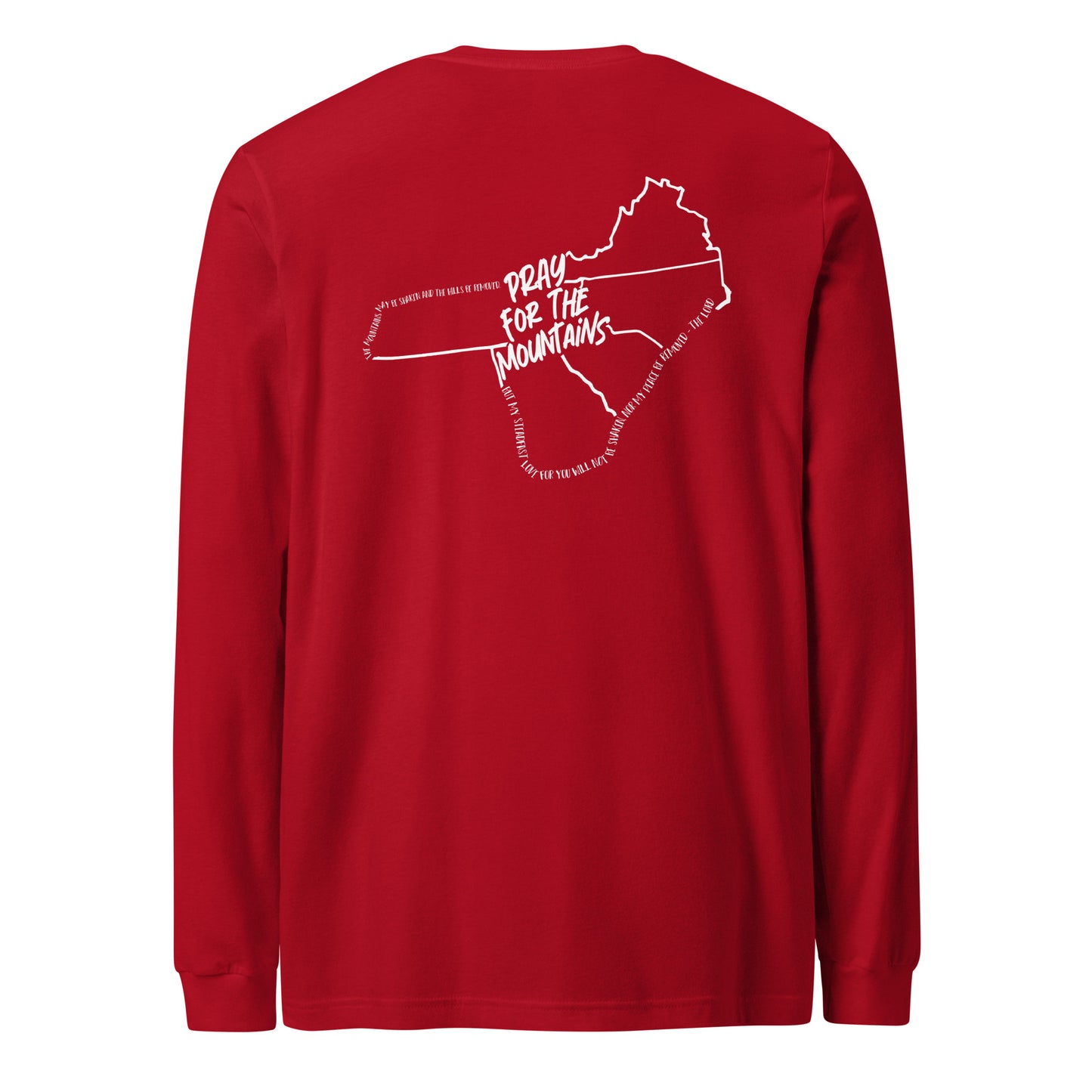 PRAY FOR THE MOUNTAINS OUTLINE - Unisex Long Sleeve